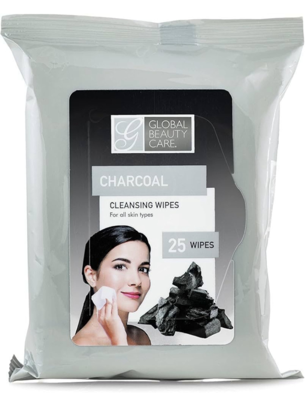 2-Packs Global Beauty Care Charcoal Facial Cloth Wipes